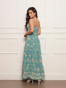 Vestido Longo Feminino Estampado – Tecido Duna