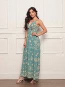 Vestido Longo Feminino Estampado – Tecido Duna