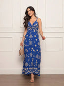 Vestido Longo Feminino Estampado – Tecido Duna