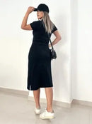 Vestido Midi Feminino 100% Algodão