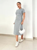 Vestido Midi Feminino 100% Algodão