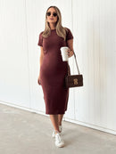 Vestido Midi Feminino 100% Algodão